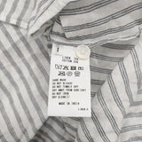 soil 60s COTTON/LINEN STRIPE コットンリネンストライプチュニック ブラウス 定価22000円 インド製 チュニック ホワイト グレー レディース ソイル【中古】6-0901S♪