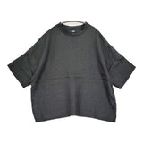prit 160／1ラミー5分袖Tシャツ 定価12100円 シアー ワイドシルエット ブラウス シャツ 26SS ブラック レディース プリット【中古】6-0901S♪