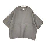 prit 160／1ラミー5分袖Tシャツ 定価12100円 シアー ワイドシルエット ブラウス シャツ 26SS グレー レディース プリット【中古】6-0901S♪