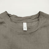 prit 160／1ラミー5分袖Tシャツ 定価12100円 シアー ワイドシルエット ブラウス シャツ 26SS グレー レディース プリット【中古】6-0901S♪