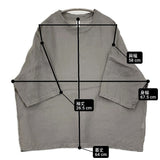 prit 160／1ラミー5分袖Tシャツ 定価12100円 シアー ワイドシルエット ブラウス シャツ 26SS グレー レディース プリット【中古】6-0901S♪