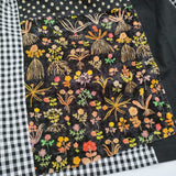 tao COMME des GARCONS 今村文 ボタニカル ドット チェック 異素材ミックススカート 定価68200円 AD2025 ロングスカート 26SS マルチカラー レディース タオ コムデギャルソン【中古】6-0901G♪