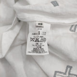 mina perhonen plus us3389 シャツドレス 刺繍 リネン サイズ38 定価61600円 ワンピース ホワイト グレー レディース ミナペルホネン【中古】6-0908M♪