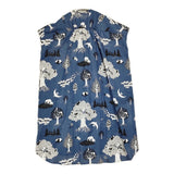 marble sud 新品 2026盛夏コレクション everwood セナカシャーリングワンピース 動物プリント 定価23100円 ワンピース 26MS ブルー ホワイト レディース マーブルシュッド【中古】6-0901S♪