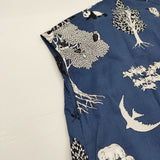 marble sud 新品 2026盛夏コレクション everwood セナカシャーリングワンピース 動物プリント 定価23100円 ワンピース 26MS ブルー ホワイト レディース マーブルシュッド【中古】6-0901S♪