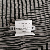 ISSEY MIYAKE プリーツ レイヤードカーディガン 羽織り ジャケット サイズ2 IM23FD615 カーディガン ブラック グレー レディース イッセイミヤケ【中古】6-0908M♪