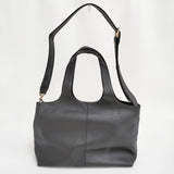 SUN SPERARE サンスペラーレ 美品 CLASSIC TOTE クラシックトートバッグ 姫路レザー 本革 牛革 定価39600円 トートバッグ ブラック レディース【中古】6-0908G♪