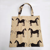 marimekko 未使用品 musta tamma 馬柄 コットン トートバッグ ベージュ ブラウン レディース マリメッコ【中古】6-1013G◎