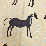 marimekko 未使用品 musta tamma 馬柄 コットン トートバッグ ベージュ ブラウン レディース マリメッコ【中古】6-1013G◎