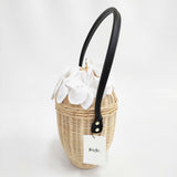 jingle ジングル 新品 DONGURI LANTAN BAG どんぐり ドングリ 定価74800円 GIRLISH購入 かごバッグ ベージュ レディース【中古】6-1013G◎