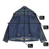 EDIFICE/Levi's 別注 Type 1トラッカージャケット Gジャン サイズXXL デニムジャケット ブルー メンズ エディフィス/リーバイス【中古】6-0908M♪