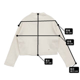 45R/45rpm 裏毛の908四角カーディガン サイズ2 定価24200円 カーディガン 24AW ホワイト レディース フォーティーファイブアールピーエム【中古】6-0922T♪