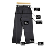 MARGARET HOWELL/FOX BROTHERS 578-5242204 サイズ1 定価71500円 ウールリネン イージー パンツ 25AW ブラック レディース マーガレットハウエル/フォックスブラザーズ【中古】6-0914G♪