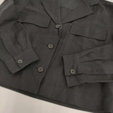 MARGARET HOWELL/FOX BROTHERS 578-5253205 サイズ1 ウールリネン ジャケット 25AW ブラック レディース マーガレットハウエル/フォックスブラザーズ【中古】6-0914M♪