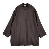 ARTS&SCIENCE Back gather box coat 0223-L1139-3245 ウールシルク コート ダークブラウン レディース アーツ&サイエンス【中古】6-0928T♪