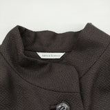 ARTS&SCIENCE Back gather box coat 0223-L1139-3245 ウールシルク コート ダークブラウン レディース アーツ&サイエンス【中古】6-0928T♪
