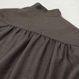 ARTS&SCIENCE Back gather box coat 0223-L1139-3245 ウールシルク コート ダークブラウン レディース アーツ&サイエンス【中古】6-0928T♪