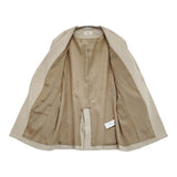 IENA ＆NAVY ノーカラーツイードジャケット サイズ38 定価36300円 ノーカラージャケット 25SS ベージュ レディース イエナ【中古】6-0928M♪
