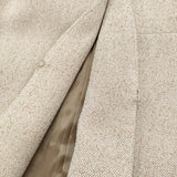 IENA ＆NAVY ノーカラーツイードジャケット サイズ38 定価36300円 ノーカラージャケット 25SS ベージュ レディース イエナ【中古】6-0928M♪