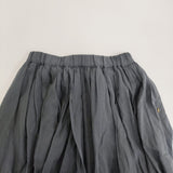 Pal'las Palace ８０／－ボイル 裾ふふむギャザースカート サイズ0 定価38500円 FSK26059A ロングスカート 26SS チャコールグレー レディース パラスパレス【中古】6-0914G♪