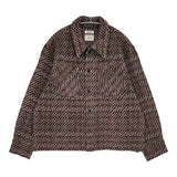 COOHEM/yonetomi ROPE別注 VELVET CHECK TWEED JACKET 定価53900円 ニット ジャケット 24AW ブラウン ブラック レディース コーヘン【中古】6-0918T♪