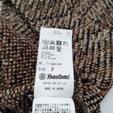COOHEM/yonetomi ROPE別注 VELVET CHECK TWEED JACKET 定価53900円 ニット ジャケット 24AW ブラウン ブラック レディース コーヘン【中古】6-0918T♪
