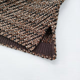 COOHEM/yonetomi ROPE別注 VELVET CHECK TWEED JACKET 定価53900円 ニット ジャケット 24AW ブラウン ブラック レディース コーヘン【中古】6-0918T♪