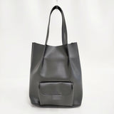 GROUND Y FAUX LEATHER POCKET TOTE BAG フェイクレザーポケットトートバッグ 定価40700円 トートバッグ 26SS ブラック レディース グラウンドワイ/YOHJI【中古】6-0914G♪