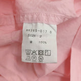holk HK26S-017 サイズ2 日本製 コットン 長袖シャツ ピンク レディース ホーク【中古】6-0918M♪