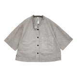 MHL. CARBON DYED COTTON POPLIN SHIRT サイズ2 カーボンダイ 定価31900円 ブラウス シャツ 26SS グレー レディース エムエイチエル【中古】6-0914S♪