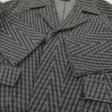 COOHEM/yonetomi ROPE別注 HERRINGBONE TWEED COAT 定価80300円 11-244-035 ヘリンボーン コート ブラック グレー レディース コーヘン【中古】6-0918T♪