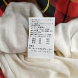 R&D.M.Co- チェック リネン ギャザースカート 日本製 リネン ロングスカート レッド ブラック レディース オールドマンズテーラー【中古】6-0918M♪