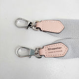 Herve Chapelier 1662A ショルダーストラップ 定価54780円 シルバー×ドラジェ レディース エルベ・シャプリエ【中古】6-0918G♪