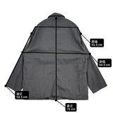 Toujours Atelier Jacket アトリエジャケット サイズ2 日本製 コットン起毛 羽織り ジャケット チャコールグレー レディース トゥジュー【中古】6-0918T♪