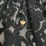 R&D.M.Co- CROWN MOTIF LACE BAG クラウンモチーフ レースバッグ 刺繍 トートバッグ ブラック レディース オールドマンズテーラー【中古】6-0918G♪