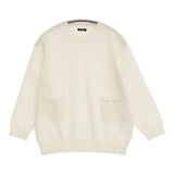 R&D.M.Co- ウールカシミアポケットプルオーバー カシミヤ 定価44000円 セーター ニット オフホワイト レディース オールドマンズテーラー【中古】6-0918T♪