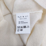R&D.M.Co- ウールカシミアポケットプルオーバー カシミヤ 定価44000円 セーター ニット オフホワイト レディース オールドマンズテーラー【中古】6-0918T♪