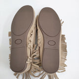 PELLICO SUNNY for conte 別注 MOCASHIN 37 モカシンシューズ レザー 牛革 フリンジ 定価24200円 ベージュ レディース ペリーコ サニー【中古】6-0918G♪