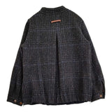 Pal'las Palace ローモンド杢チェックブルゾン サイズ0 ウール 定価77000円 ジャケット 24AW ネイビー ブラウン レディース パラスパレス【中古】6-0918T♪