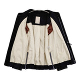 Pal'las Palace ローモンド杢チェックブルゾン サイズ0 ウール 定価77000円 ジャケット 24AW ネイビー ブラウン レディース パラスパレス【中古】6-0918T♪