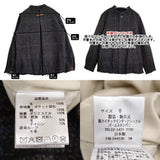 Pal'las Palace ローモンド杢チェックブルゾン サイズ0 ウール 定価77000円 ジャケット 24AW ネイビー ブラウン レディース パラスパレス【中古】6-0918T♪