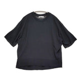 GALERIE VIE クレープコットン クルーネックプルオーバー 定価26400円 セーター ニット 24SS ネイビー レディース ギャルリーヴィー【中古】6-0928S♪