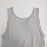 MARGARET HOWELL HOUSEHOLD GOODS 未使用 FINE COTTON RIB JERSEY TOP タンクトップ 26SS ライトグレー レディース マーガレットハウエル【中古】6-0918S♪