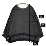 nest Robe 60リネンレースヘムブラウス 定価39600円 01261-1097 2way ブラウス シャツ 26SS ブラック レディース ネストローブ【中古】6-0928M♪