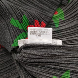 PLEATS PLEASE ISSEY MIYAKE 花柄 プリーツ サイズ3 日本製 ブラウス シャツ チャコールグレー レッド レディース プリーツプリーズ【中古】6-0922M♪