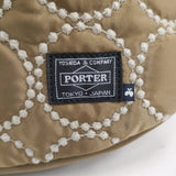 mina perhonen/PORTER 未使用 TOTE BAG tambourine EV1565 刺繍 タンカー トートバッグ ベージュ レディース ミナペルホネン/ポーター【中古】6-0922G♪