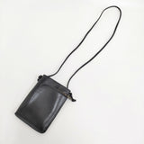 MOTHERHOUSE ジップジップ ショルダー レザー 定価22000円 ポーチ ショルダーバッグ ブラック ユニセックス マザーハウス【中古】6-0922G♪