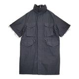 45R/45rpm NEW IN 薄バックサテンのフードパーカードレス（インディゴ） 定価89100円 ワンピース 26SS ネイビー レディース フォーティーファイブアールピーエム【中古】6-0918M♪