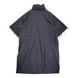 45R/45rpm NEW IN 薄バックサテンのフードパーカードレス（インディゴ） 定価89100円 ワンピース 26SS ネイビー レディース フォーティーファイブアールピーエム【中古】6-0918M♪