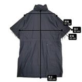 45R/45rpm NEW IN 薄バックサテンのフードパーカードレス（インディゴ） 定価89100円 ワンピース 26SS ネイビー レディース フォーティーファイブアールピーエム【中古】6-0918M♪